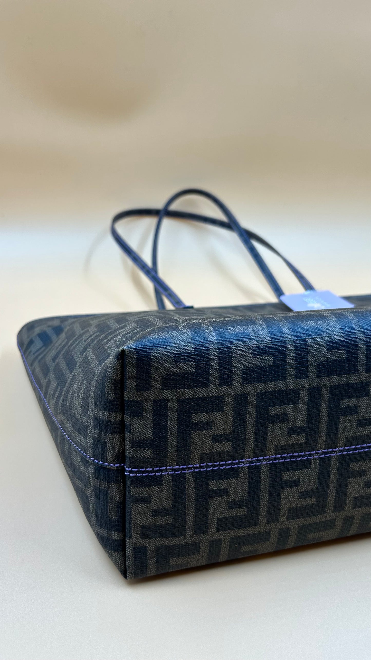 FENDI ROLL ZUCCA SHOPPING TOTE