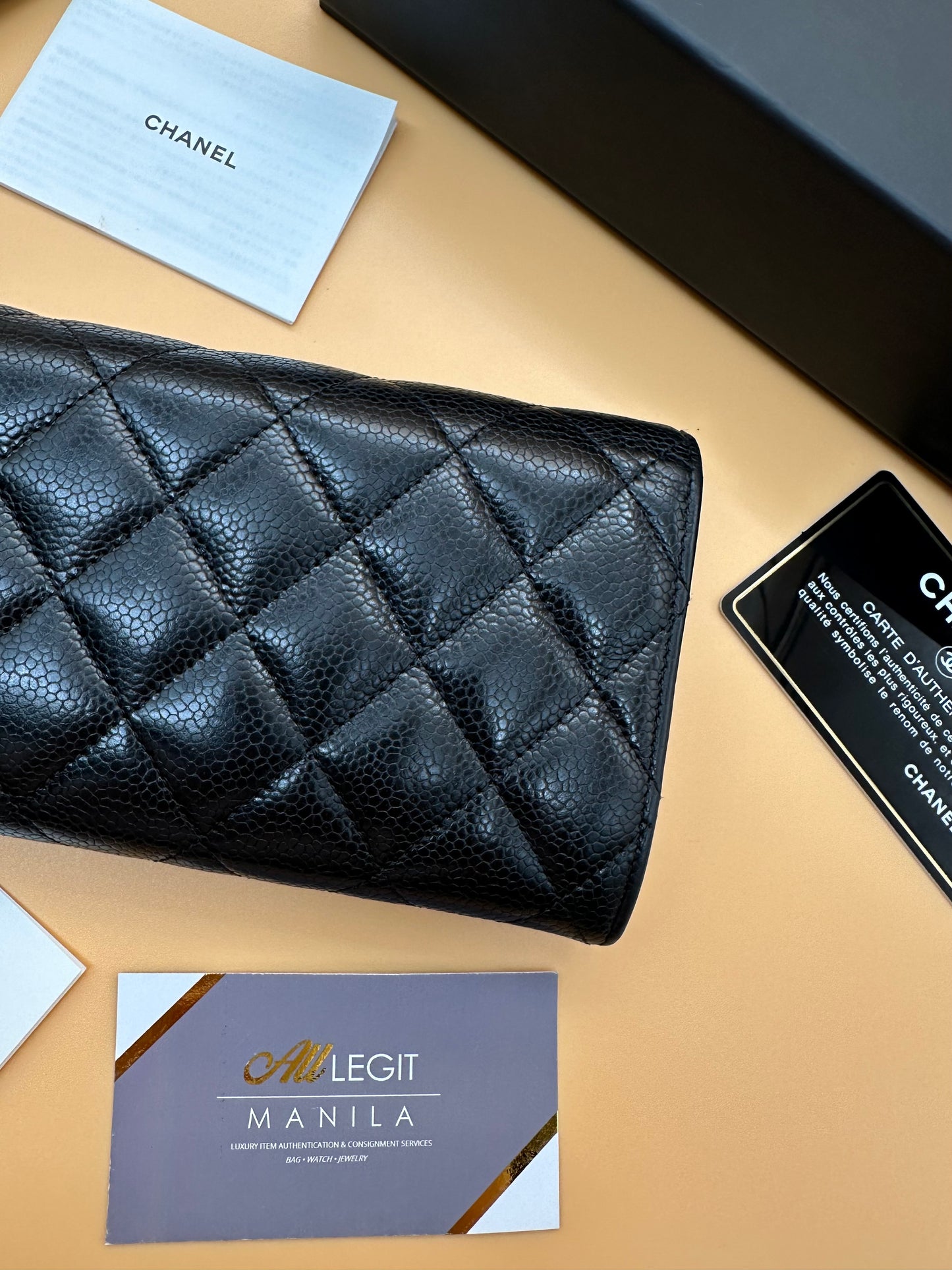 CHANEL CLASSIC CAVIAR FLAP WALLET