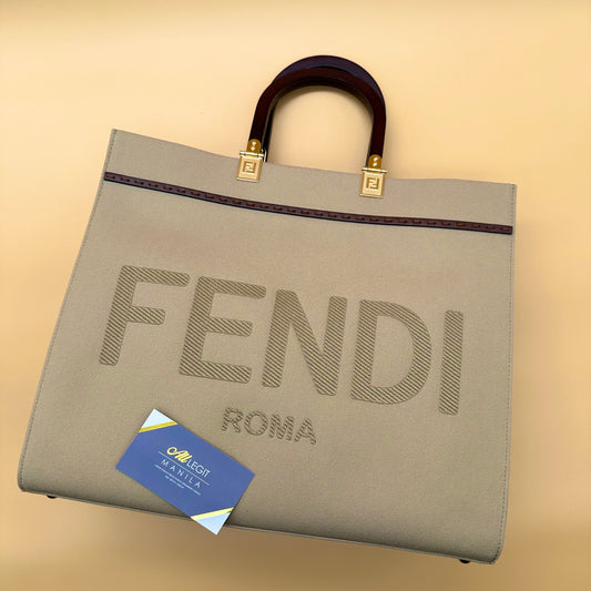 FENDI SUNSHINE CANVAS TOTE